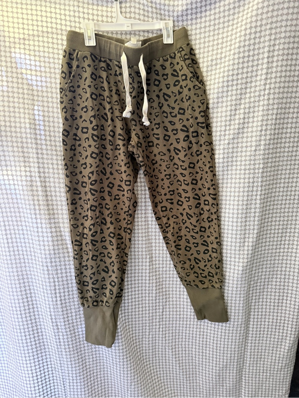 AMPERSAND AVE Olive Leopard Print Joggers